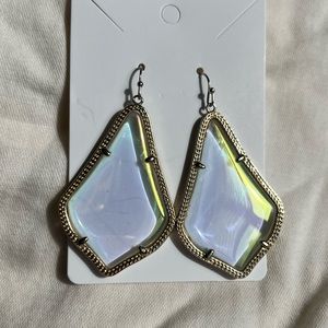 Kendra Scott Alexandra Statement Earrings Clear Iridescent